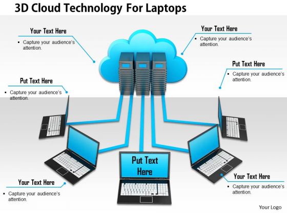 Stock Photo 3d Cloud Technology For Laptops PowerPoint Slide Stock Photo 3d Cloud Technology For Laptops PowerPoint Slide