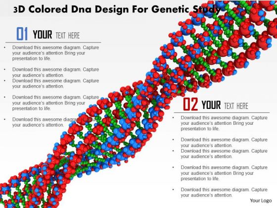 Stock Photo 3d Colored Dna Design For Genetic Study PowerPoint Slide Stock Photo 3d Colored Dna Design For Genetic Study PowerPoint Slide