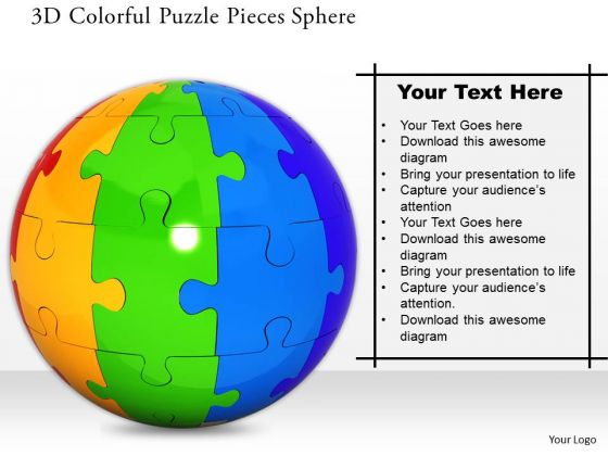Stock Photo 3d Colorful Puzzle Pieces Sphere PowerPoint Slide Stock Photo 3d Colorful Puzzle Pieces Sphere PowerPoint Slide