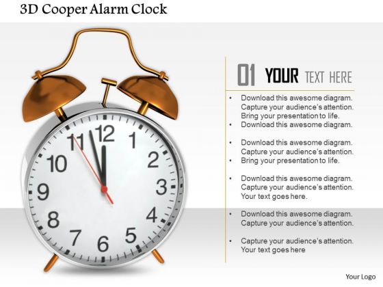 Stock Photo 3d Cooper Alarm Clock PowerPoint Slide Stock Photo 3d Cooper Alarm Clock PowerPoint Slide