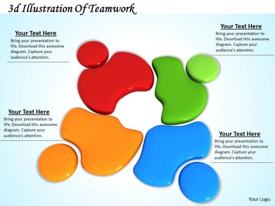 Stock Photo 3d Illustration Of Teamwork PowerPoint Template Stock Photo 3d Illustration Of Teamwork PowerPoint Template