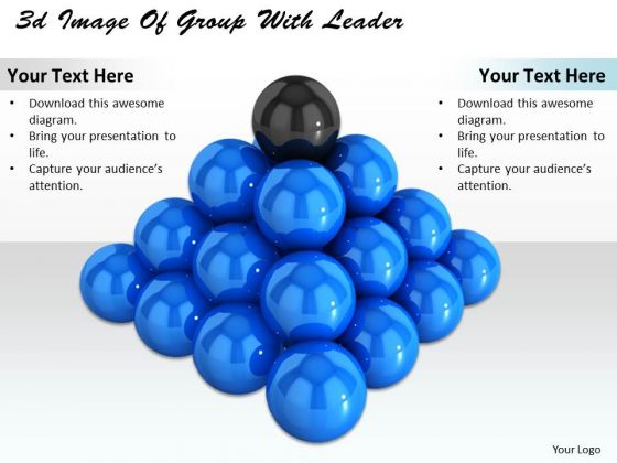 Stock Photo 3d Image Of Group With Leader PowerPoint Template Stock Photo 3d Image Of Group With Leader PowerPoint Template