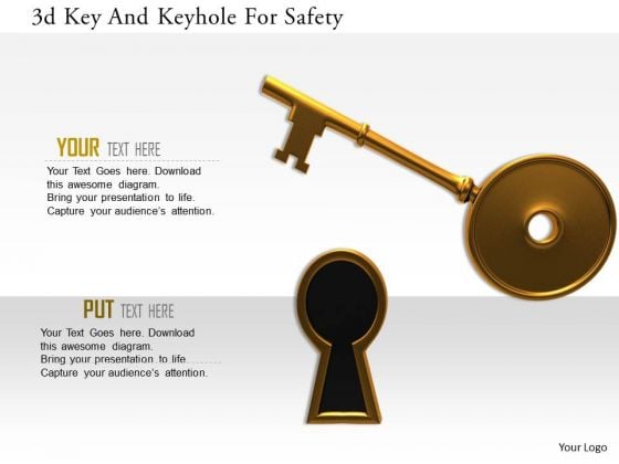 Stock Photo 3d Key And Keyhole For Safety Image Graphics For PowerPoint Slide Stock Photo 3d Key And Keyhole For Safety Image Graphics For PowerPoint Slide