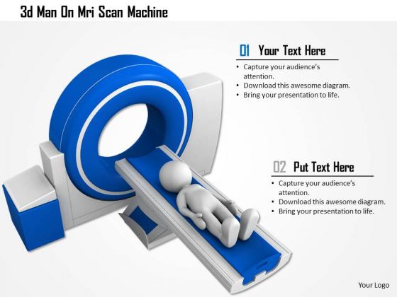 Stock Photo 3d Man On Mri Scan Machine PowerPoint Slide Stock Photo 3d Man On Mri Scan Machine PowerPoint Slide