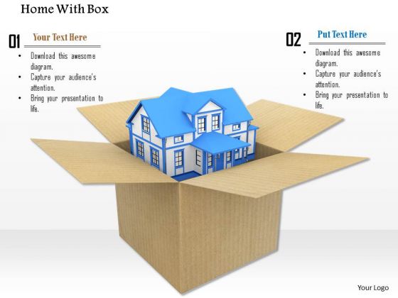 Stock Photo 3d Model Of House In A Box PowerPoint Slide Stock Photo 3d Model Of House In A Box PowerPoint Slide