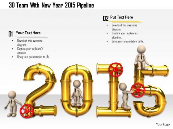 Stock Photo 3d Team With New Year 2015 Pipeline PowerPoint Slide Stock Photo 3d Team With New Year 2015 Pipeline PowerPoint Slide