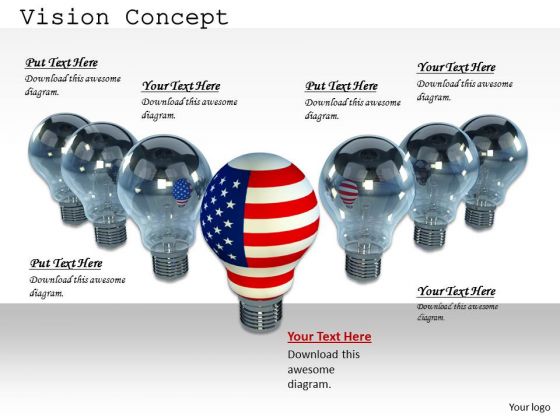 Stock Photo American Bulb As Leader Of Grey Bulbs PowerPoint Slide Stock Photo American Bulb As Leader Of Grey Bulbs PowerPoint Slide