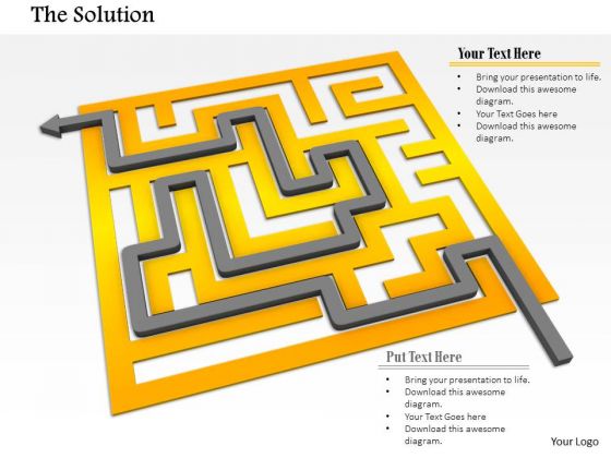 Stock Photo Arrow Indicating Solution Path Of Maze Pwerpoint Slide Stock Photo Arrow Indicating Solution Path Of Maze Pwerpoint Slide
