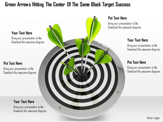 Stock Photo Arrows Hitting The Center Of Target Success Concept PowerPoint Slide Stock Photo Arrows Hitting The Center Of Target Success Concept PowerPoint Slide
