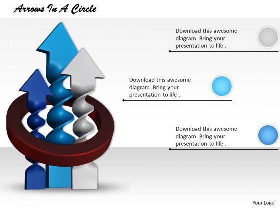 Stock Photo Arrows In A Circle PowerPoint Template Stock Photo Arrows In A Circle PowerPoint Template