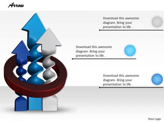 Stock Photo Arrows Standing Together In Circle PowerPoint Slide Stock Photo Arrows Standing Together In Circle PowerPoint Slide