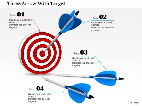 Stock Photo Arrows Trying To Hit On Target Pwerpoint Slide Stock Photo Arrows Trying To Hit On Target Pwerpoint Slide