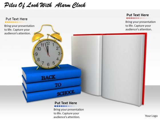 Stock Photo Back To School Theme With Books And Alarm Clock PowerPoint Slide Stock Photo Back To School Theme With Books And Alarm Clock PowerPoint Slide