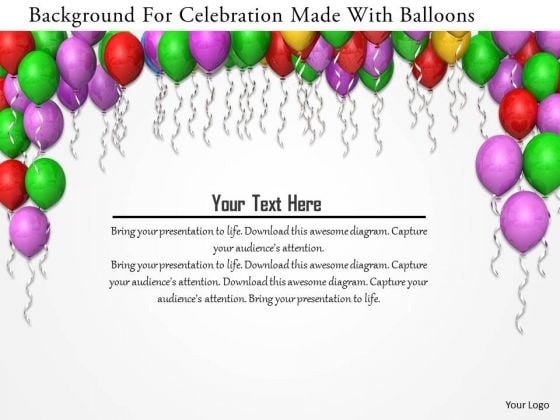Stock Photo Background For Celebration Made With Balloons PowerPoint Slide Stock Photo Background For Celebration Made With Balloons PowerPoint Slide