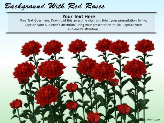 Stock Photo Background With Red Roses PowerPoint Template Stock Photo Background With Red Roses PowerPoint Template