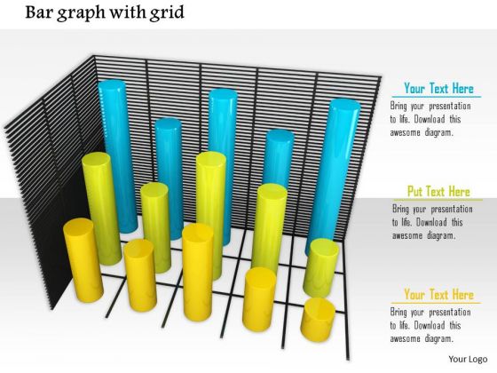 Stock Photo Bar Graph With Grid PowerPoint Slide Stock Photo Bar Graph With Grid PowerPoint Slide