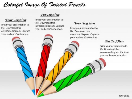 Stock Photo Basic Marketing Concepts Colorful Image Of Twisted Pencils Stock Photo Basic Marketing Concepts Colorful Image Of Twisted Pencils