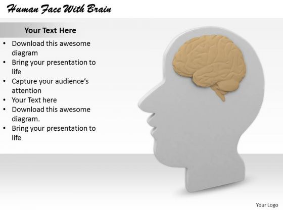 Stock Photo Basic Marketing Concepts Human Face With Brain Business Pictures Stock Photo Basic Marketing Concepts Human Face With Brain Business Pictures