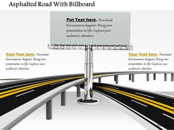 Stock Photo Billboard With Roads For Marketing PowerPoint Slide