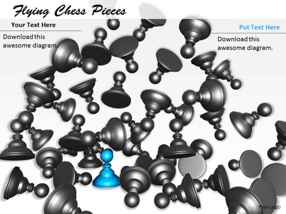 Stock Photo Black Chess Pawns With One Blue PowerPoint Slide Stock Photo Black Chess Pawns With One Blue PowerPoint Slide