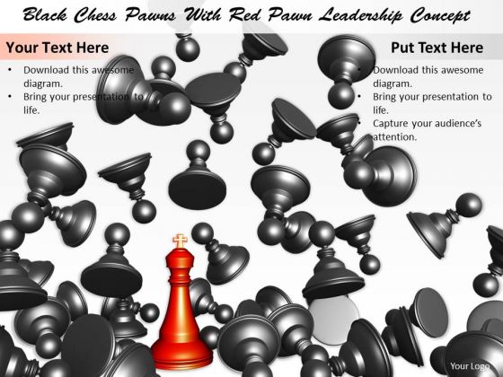 Stock Photo Black Chess Pawns With Red Pawn Leadership Concept PowerPoint Template Stock Photo Black Chess Pawns With Red Pawn Leadership Concept PowerPoint Template