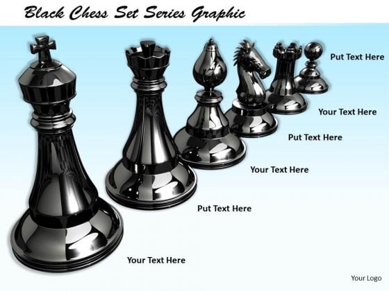 Stock Photo Black Chess Set Series Graphic PowerPoint Template