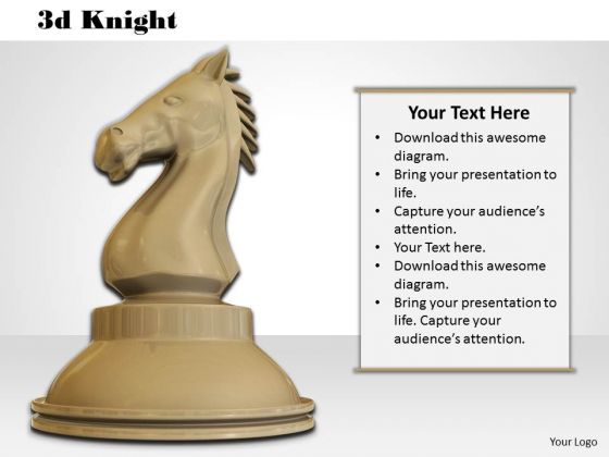 Stock Photo Black Colored Chess Knight PowerPoint Slide Stock Photo Black Colored Chess Knight PowerPoint Slide