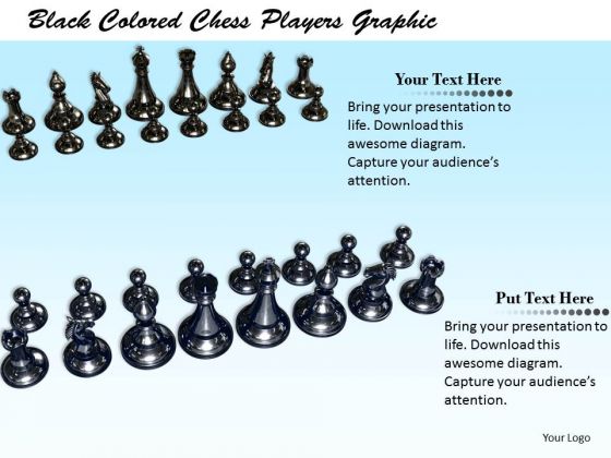 Stock Photo Black Colored Chess Players Graphic PowerPoint Template Stock Photo Black Colored Chess Players Graphic PowerPoint Template