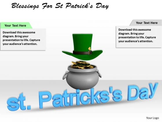 Stock Photo Blessings For St Patricks Day PowerPoint Template