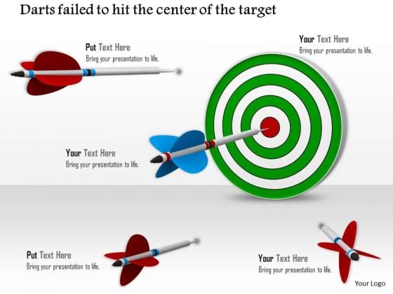 Stock Photo Blue Arrow Hitting Center Of Target PowerPoint Slide Stock Photo Blue Arrow Hitting Center Of Target PowerPoint Slide