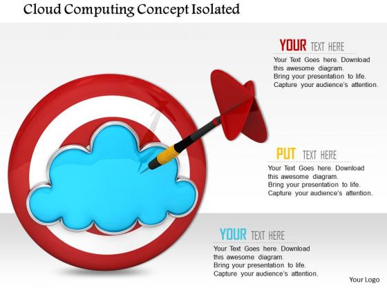 Stock Photo Blue Cloud On Red Target Dart PowerPoint Slide Stock Photo Blue Cloud On Red Target Dart PowerPoint Slide