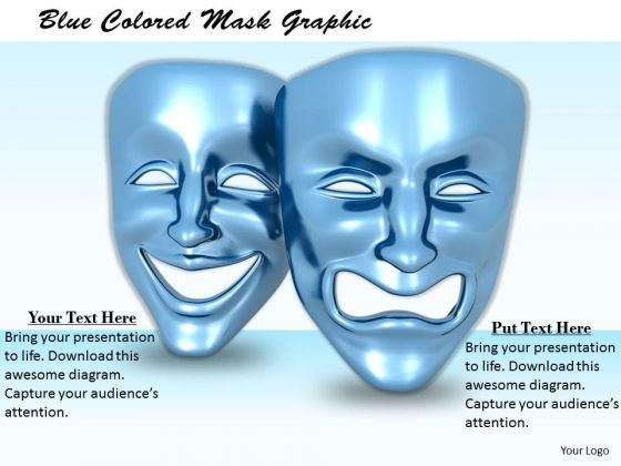 Stock Photo Blue Colored Mask Graphic PowerPoint Template Stock Photo Blue Colored Mask Graphic PowerPoint Template