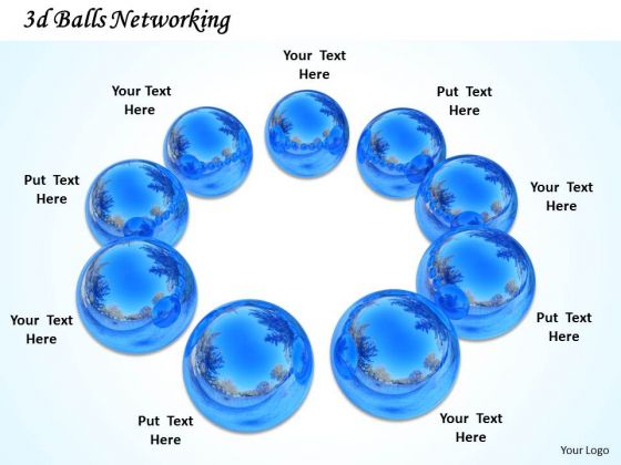 Stock Photo Blue Crystal Balls In Circle Teamwork PowerPoint Slide Stock Photo Blue Crystal Balls In Circle Teamwork PowerPoint Slide