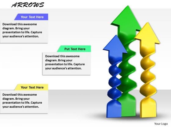 Stock Photo Blue Green Yellow Arrows In Upward Position PowerPoint Slide Stock Photo Blue Green Yellow Arrows In Upward Position PowerPoint Slide