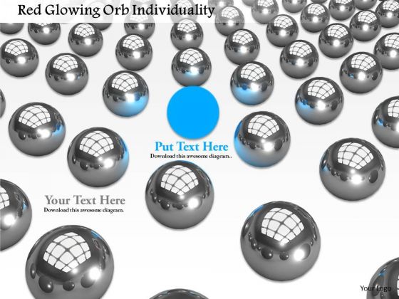 Stock Photo Blue Unique Ball In Silver Balls PowerPoint Slide Stock Photo Blue Unique Ball In Silver Balls PowerPoint Slide