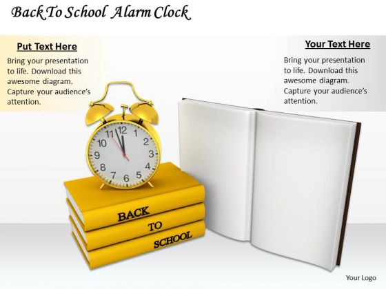 Stock Photo Books And Alarm Clock For Back To School PowerPoint Slide Stock Photo Books And Alarm Clock For Back To School PowerPoint Slide