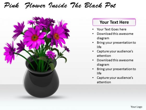 Stock Photo Bunch Of Flowers Inside Pot PowerPoint Slide Stock Photo Bunch Of Flowers Inside Pot PowerPoint Slide