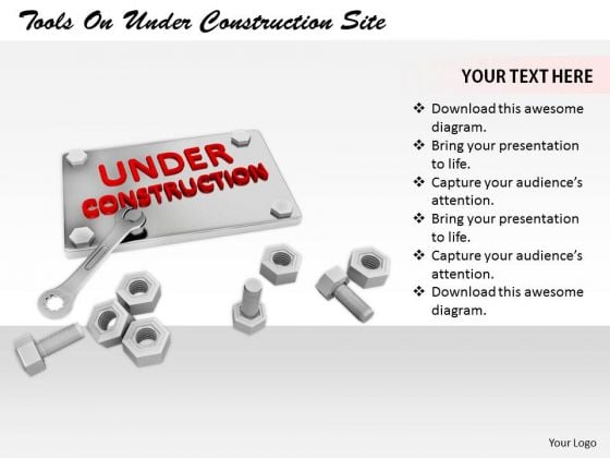 Stock Photo Business Concepts Tools Under Construction Site Stock Photo Business Concepts Tools Under Construction Site