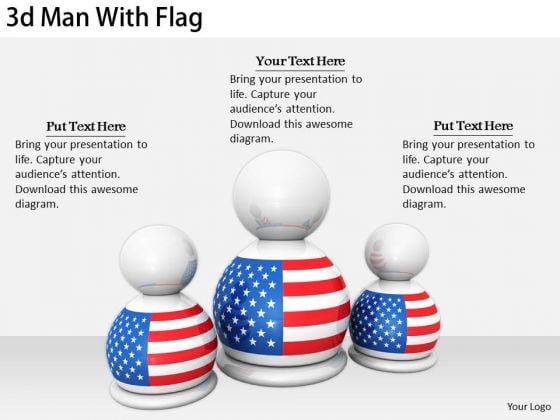 Stock Photo Business Marketing Strategy 3d Man With Flag Stock Photo Photos