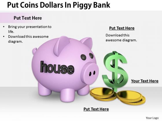 Stock Photo Business Marketing Strategy Put Coins Dollars Piggy Bank Images And Graphics