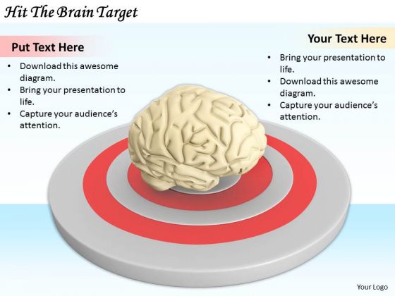 Stock Photo Business Strategy Concepts Hit The Brain Target Stock Photo Pictures