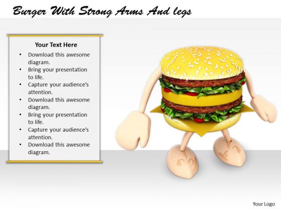 Stock Photo Business Strategy Consultant Burger With Strong Arms And Legs Clipart Stock Photo Business Strategy Consultant Burger With Strong Arms And Legs Clipart