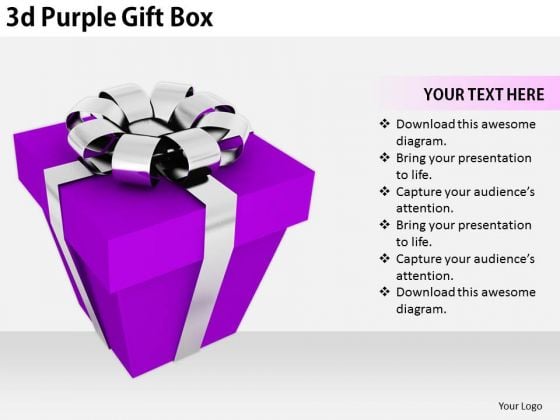 Stock Photo Business Strategy Innovation 3d Purple Gift Box Stock Photo Images