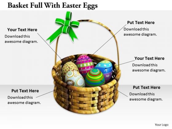 Stock Photo Business Strategy Innovation Basket Full With Easter Eggs Stock Photos
