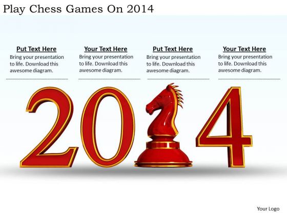 Stock Photo Business Strategy Plan Template Play Chess Games On 2014 Best Stock Photos