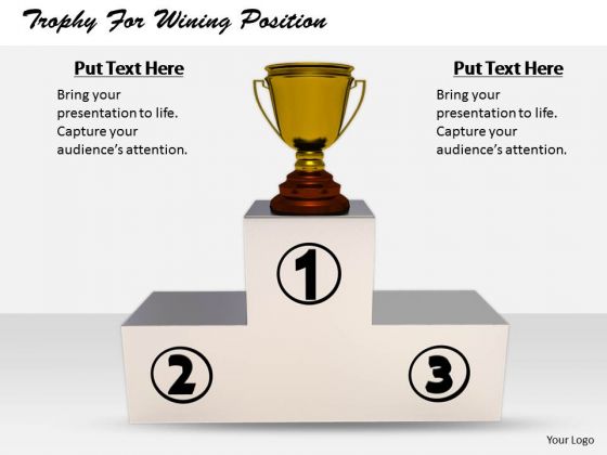 Stock Photo Business Strategy Plan Trophy For Wining Position Stock Photo Business Strategy Plan Trophy For Wining Position