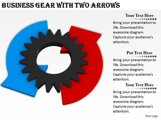 Stock Photo Business Strategy Process Gear With Two Arrows Success Images Stock Photo Business Strategy Process Gear With Two Arrows Success Images