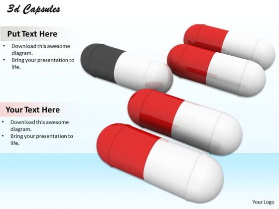Stock Photo Capsules In Line With One Leading PowerPoint Slide Stock Photo Capsules In Line With One Leading PowerPoint Slide