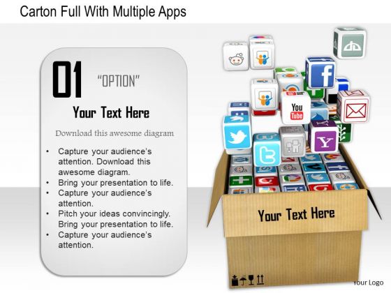 Stock Photo Carton Full With Multiple Apps PowerPoint Slide Stock Photo Carton Full With Multiple Apps PowerPoint Slide