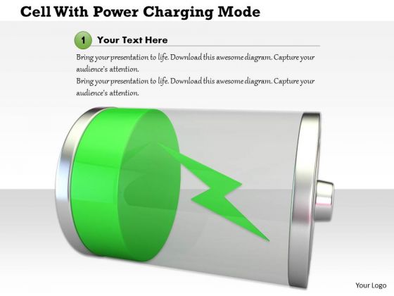 Stock Photo Cell With Power Charging Mode PowerPoint Slide Stock Photo Cell With Power Charging Mode PowerPoint Slide